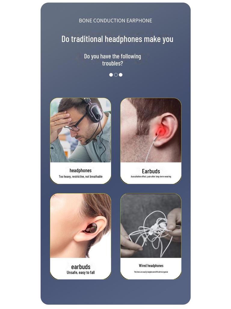 X1 Sound Conduction Bluetooth Sports Headset with TF Card, Heavy Bass, Wireless for Music and Gaming