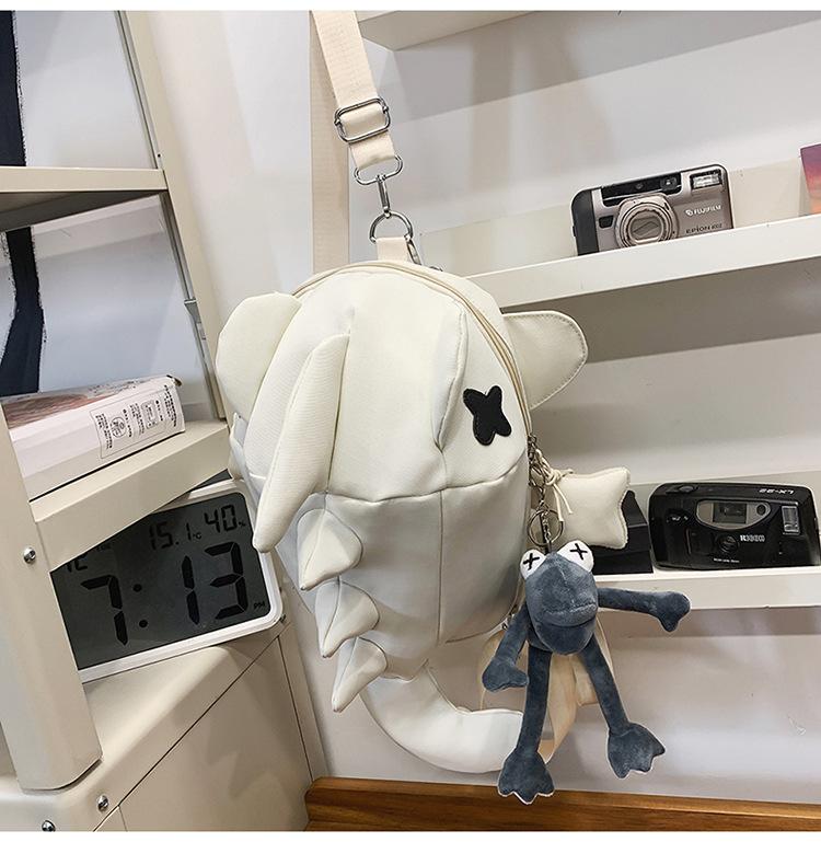 Schoolbag Internet celebrity men and women cartoon plush doll backpack niche design sense cycling backpack personality trend travel bag