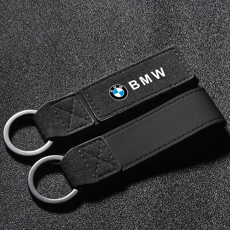 Car Emblem Keychain Suede Leather Keyring Pendant Gifts For BMW M X1 X2 X3 X5 X6 E46 E39 E90 E36E60 E34 E30 F30 G20 Accessories fsbm73