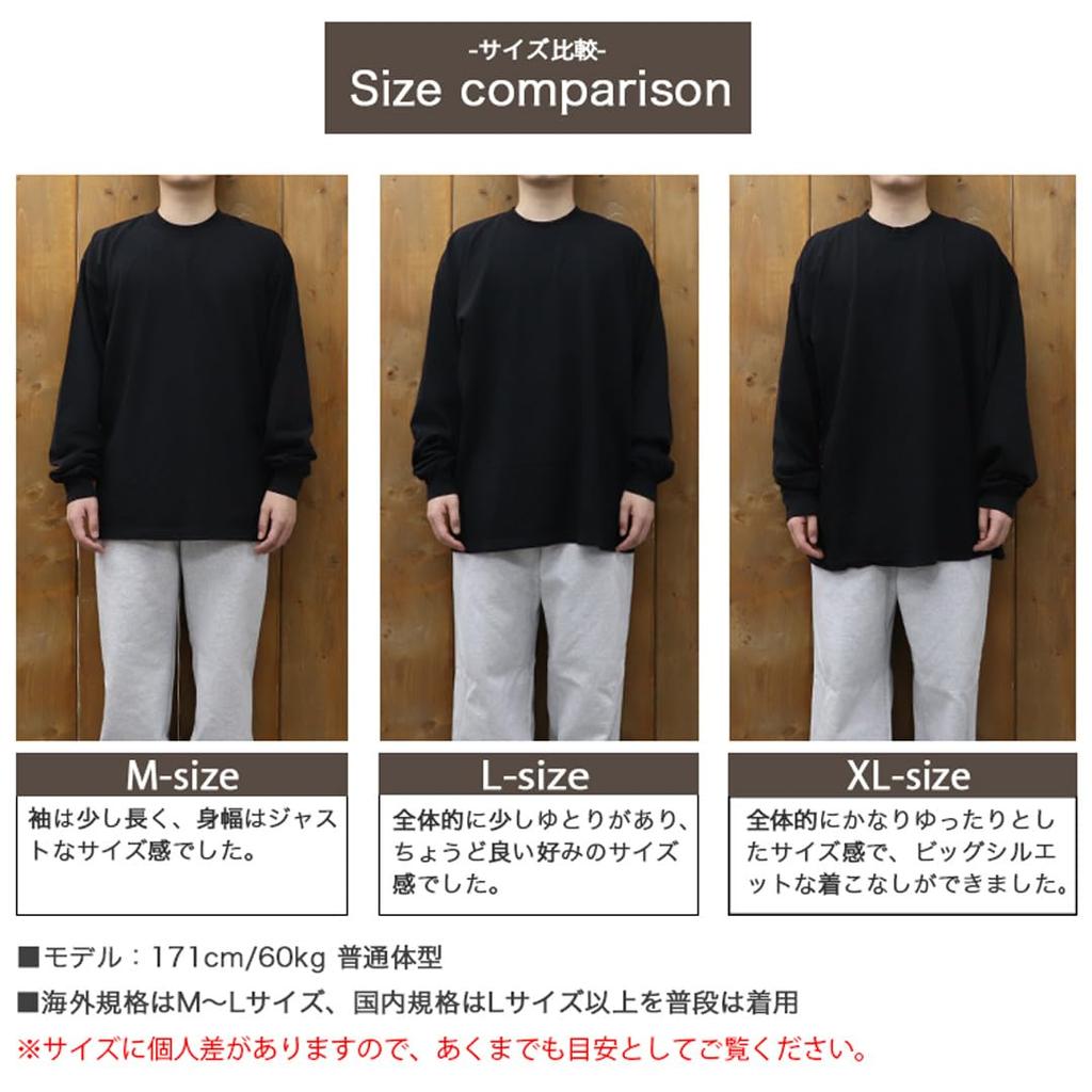 Los Angeles Apparel Long T Long Sleeve Plain Made In USA Los Apa All Season Tops L Black [LOSANGELS APPAREL] 6.5oz T-Shirt Men's [Used]