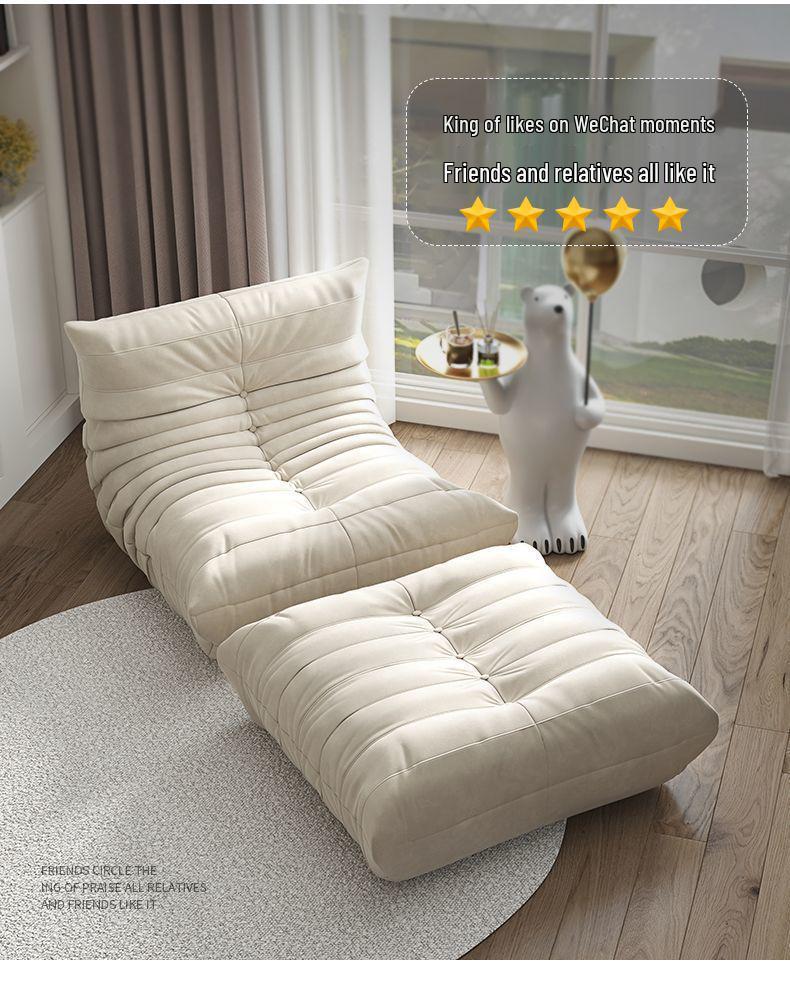 Caterpillar Bean Bag Sofa, Large Tatami Recliner for Balcony or Bedroom