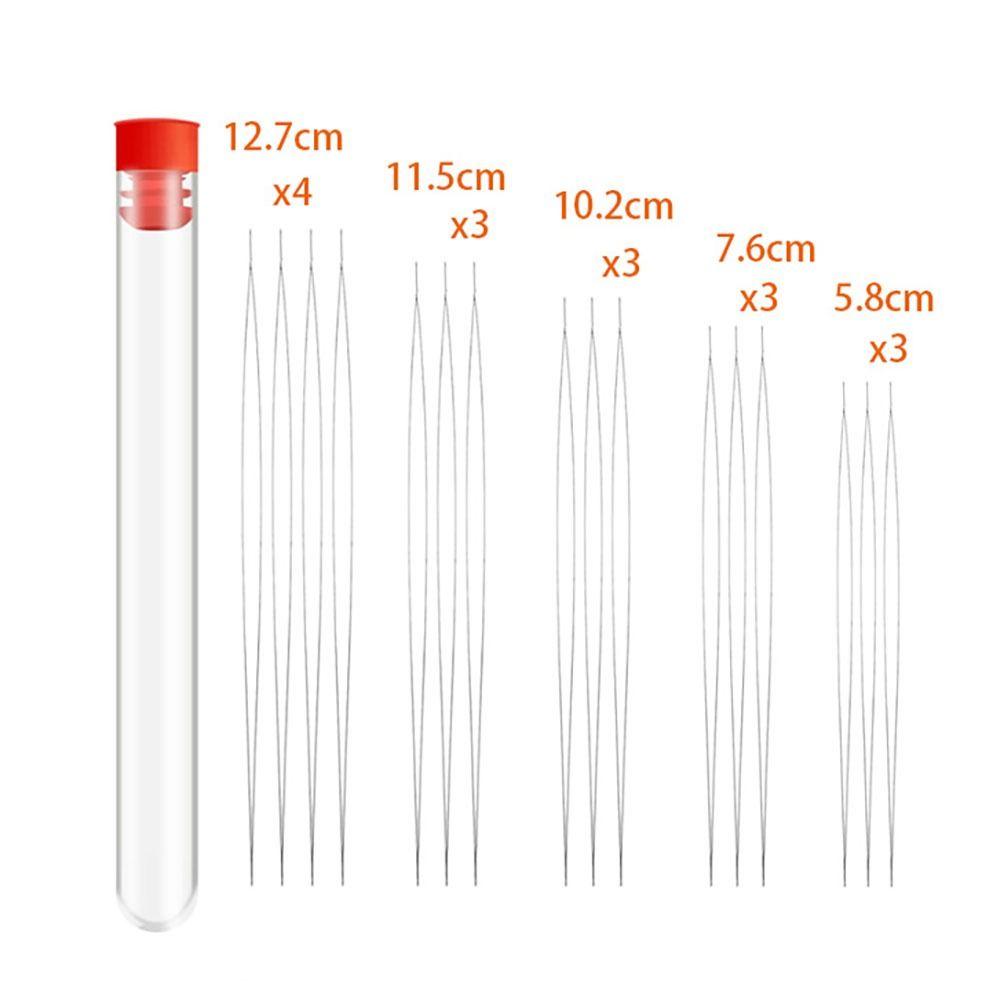Bew Collapsible Big Eye Needles Long Straight Stainless Steel Beading Needles Bracelet Tools
