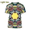 Summer Women's 3D Printing T-shirt Sparkling Camo Mandala Art T-shirt O-Neck Large Short Sleeve Casual Top