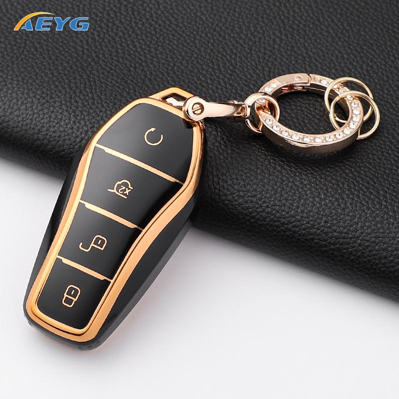 Fashion Soft Tpu Car Key Case Cover Shell For For Byd Song Plus Atto 3 Han Ev Tang Dm Qin Seal Dolphin Holder Fob Accessories
