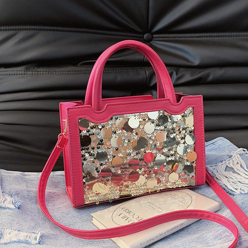

Stylish Mini Square Pu Handbag For Women With Trendy Retro Design In Black Green And White фуксія
