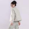 Knitted collar splicing white duck down jacket women's short winter fashion high luxury large thermal jacket tide