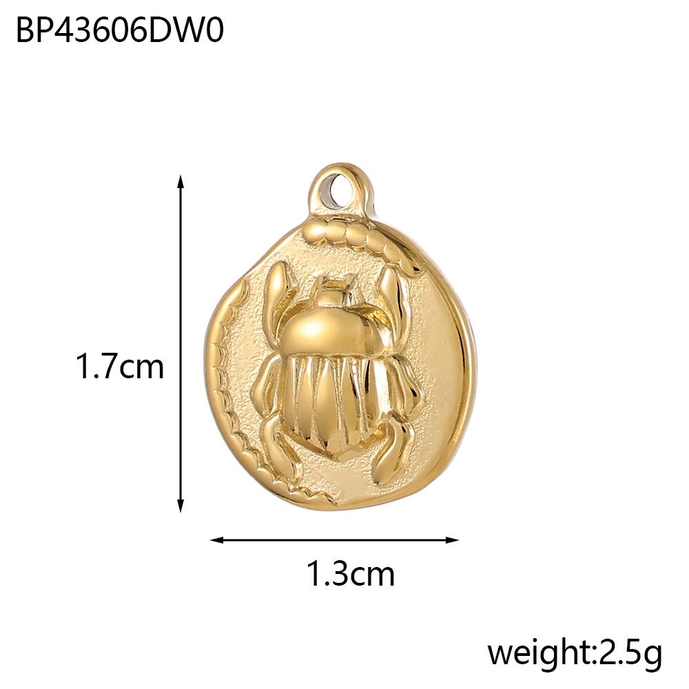 

CARLIDANA Sample Geometric Butterfly Bee Animal Charm Gold Plated Stainless Steel Waterproof for DIY Jewelry Necklace Bracelet