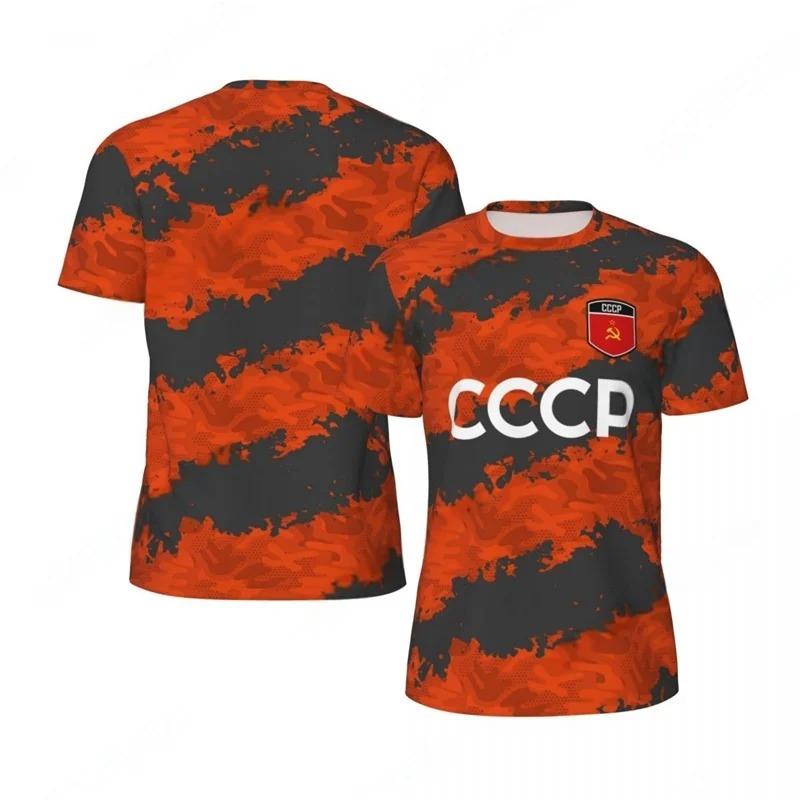 Football T-shirt Summer Oversized Soccer Running Short Sleeves Tops