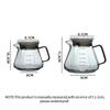 Octagonal Coffee Pot Transparent Juice Coffee Kettle Reusable Coffee Teapot Glass Coffeeware 400/600ml Without Filter Cup