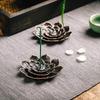 Incense Burner, Incense Holder for Sticks,Metal Lotus Incense Stick Holder and Detachable Ash Catcher