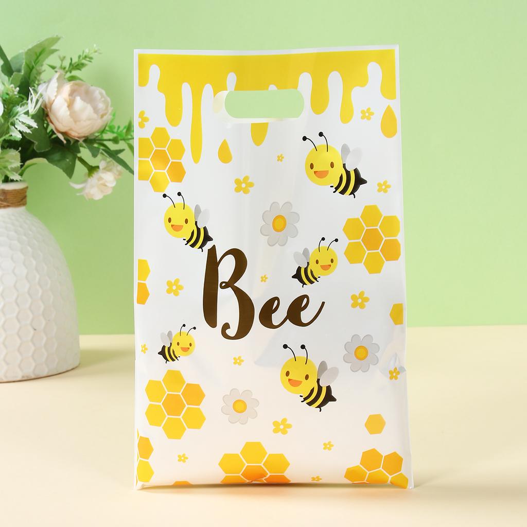 10/25/50pcs Little Honey Bee Handbag Little Bee Theme Birthday Party Decorations Kids Favors Gift Hand Bag Baby Shower Supplies