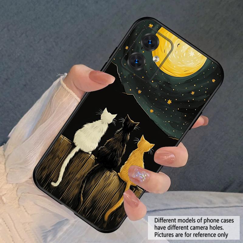 Background Cat For Motorola Moto G 04 G05 G14 15 24 34 35 54 55 75 84 85 Edge 40 50 Fusion 60 Fusion silicone soft phone case