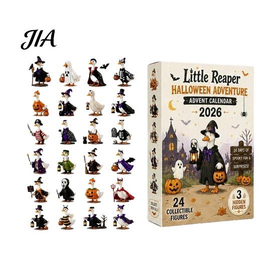 Surprise Collection Sets Halloween Horror Ducks Advent Calendar 2026, 24-Day Spooky Countdown with 24 Tabletop Figures Unique Collectible Duck
