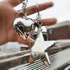 Cute Heart/Star Pendant Pendant Keychain Stylish Keyring for Women Girls Bag Charm Elegant Purse Backpack Accessory