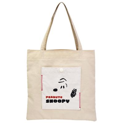 Snoopy Tote Bag with Patch for Going Out SPC-1304