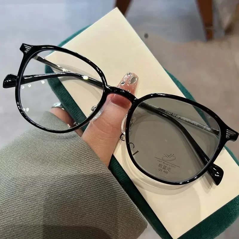 Intelligent Pochromic Myopia Glasses Fashion Blue Light Blocking Minus Eyeglasses Prescription Computer Eyewear Diopters