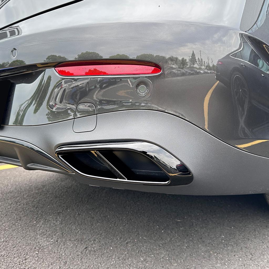 Rear Exhaust Muffler Tail Pipe Decoration Cover Trim For Mercedes-Benz CLE Coupe C236 AMG 2024-2025 Car Accessories