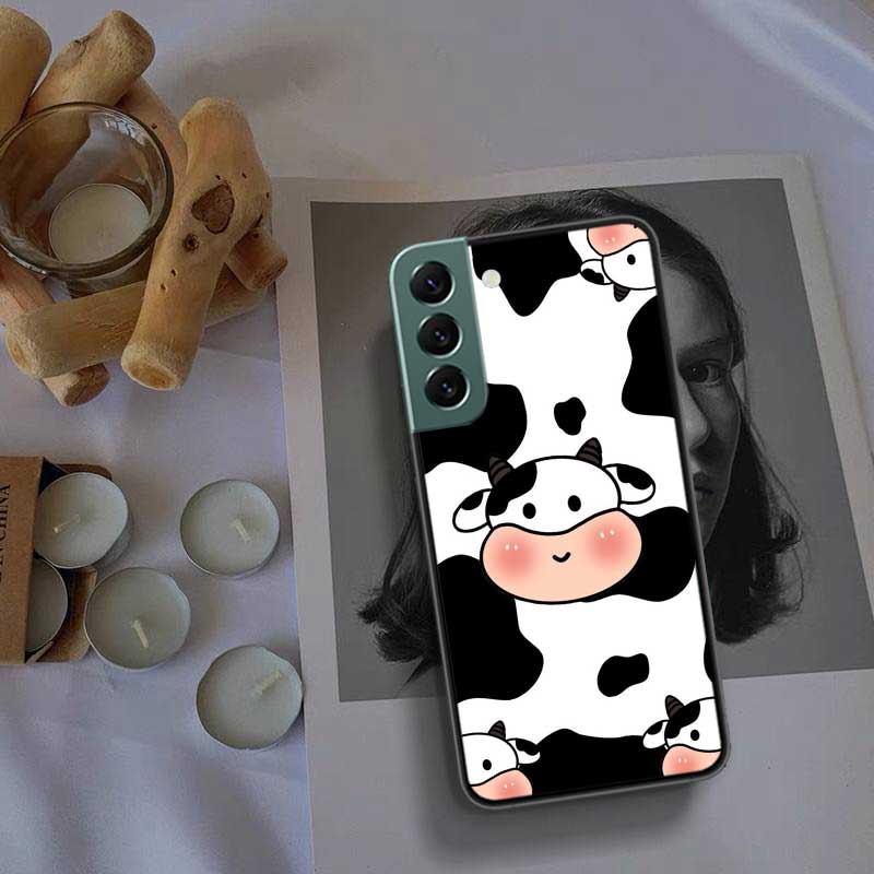 New Cute Cow Print Phone Case For Galaxy A55 A35 A25 A15 A03S A04S A05S Samsung A20E A30 A40 A50 A70 A71 A51 A41 A31 A10S A21S C