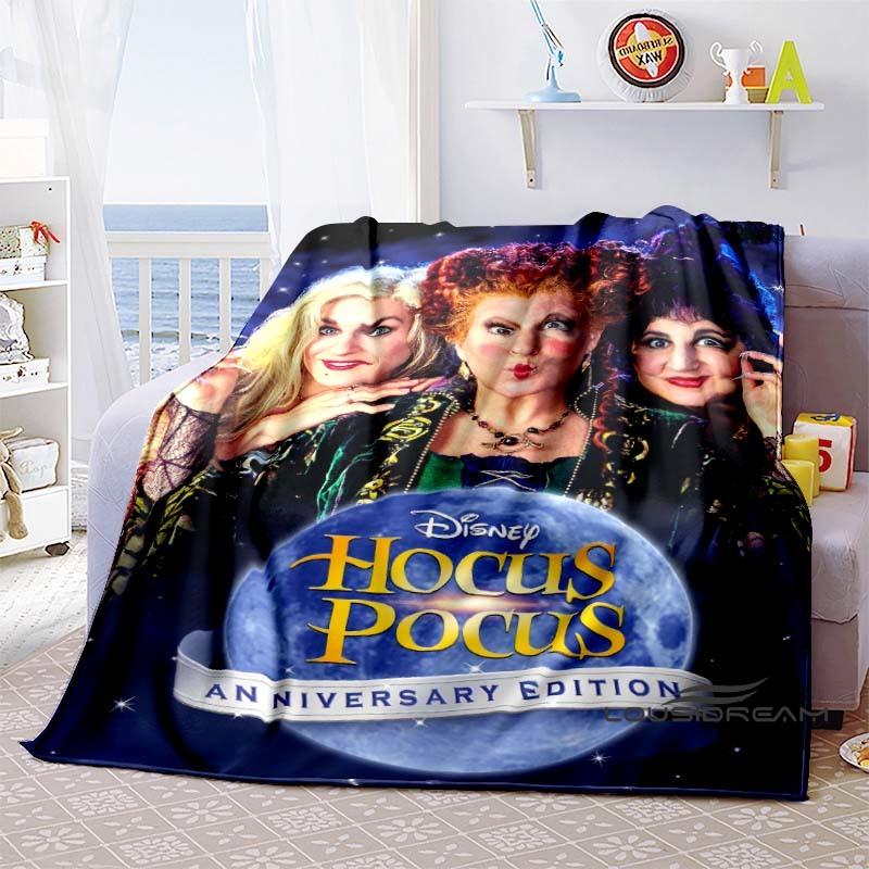 Hocus Pocus Creative Flannel Print Blanket, Super Soft and Comfortable, Perfect for Sofa Naps or Home Blankets, the Perfect Gift
