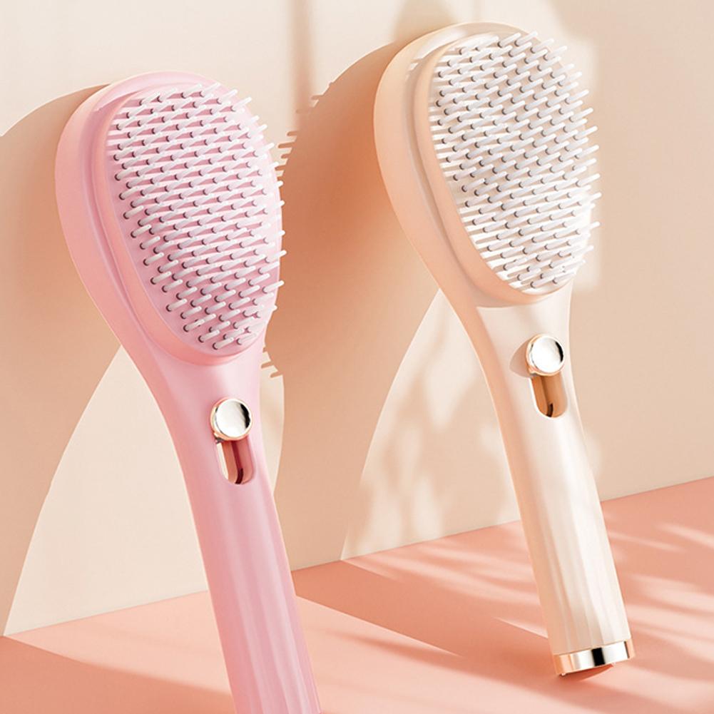 Self-Cleaning Hair Brush Anti-Static Massage Comb Retractable Detangling Brushes Rotating Combs Styling Tool Massager Scalp