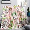 1 Stück Süße Cartoon-Print Flanelldecke, Hohe Qualität, Bequem für Alle Jahreszeiten, Heimdekoration, Wärme und Komfort, Perfekt für Weihnachtsgeschenke W47