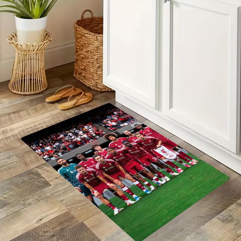 Liverpool Football Club Kitchen Floor Mat Long Strip Mat Antislip Machine Washable Suitable For Bathrooms Laundries Home Decoration Carpets
