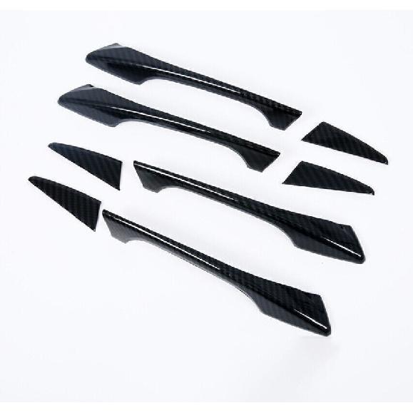 For Acura TLX 15-2020 Carbon Fiber Exterior Side Door Handle Cover Trim 8PCS