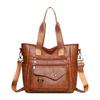 Women's Bag New Large-capacity Soft Leather Fashion Shoulder Mother Bag Retro and Simple