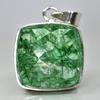 Natural Emerald 133 Ct CERTIFIED Square Cushion Cut Pendant 925 Starling Silver MY.PD-157-NS