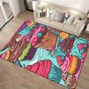 Colorful Cupcake and Dessert Pattern Carpet for Living Room Decor Suitable for use as an anti-slip for living room bedroom sofas