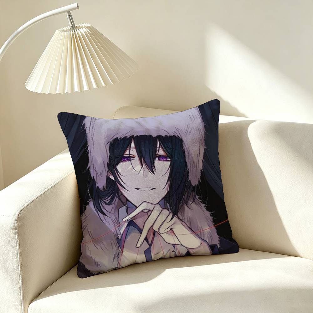 F-Fyodor Bungo Stray Dogs Square Double-Sided printed Pillow Case Bedroom Bedside Pillow Sofa Cushion Cover