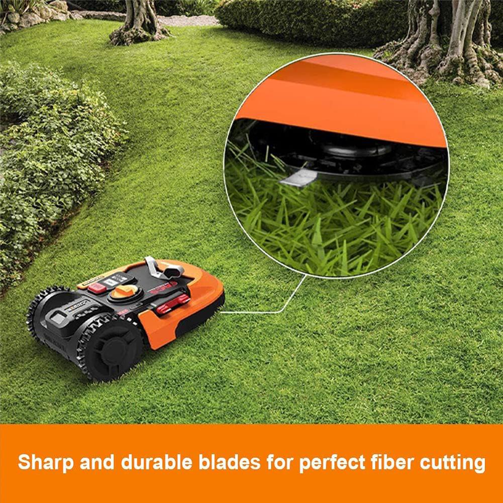 18Pcs Robot Mower Replacement Blade Stainless Steel Mower Cutter Blade Robotic Lawn Mowers Replacement for Worx Landroid