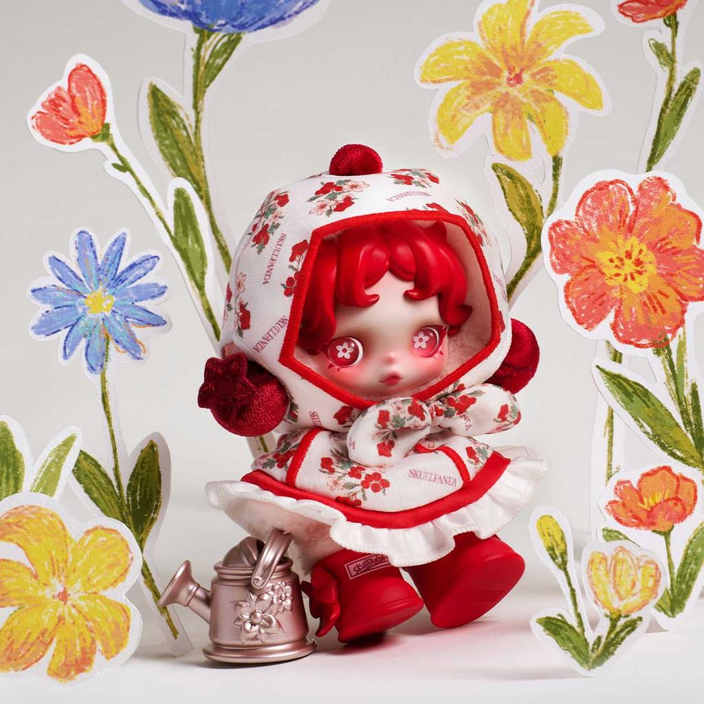 POP MART SKULLPANDA Amid Flowers Pluszowa Lalka Wisiorek
