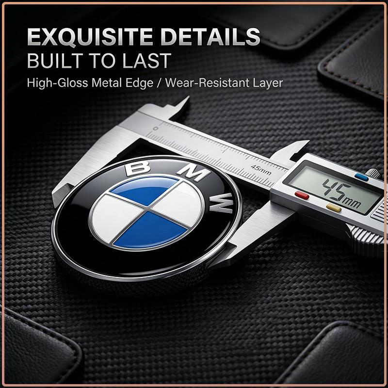 1 Pezzo Emblema Mozzo Volante Auto Rotondo Blu Bianco Logo Adesivo Distintivo Sostituzione Per BMW Tutte le Serie Accessori Interni