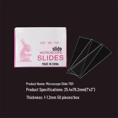 Zhònggē 7101 Plain Smooth Microscope Slides