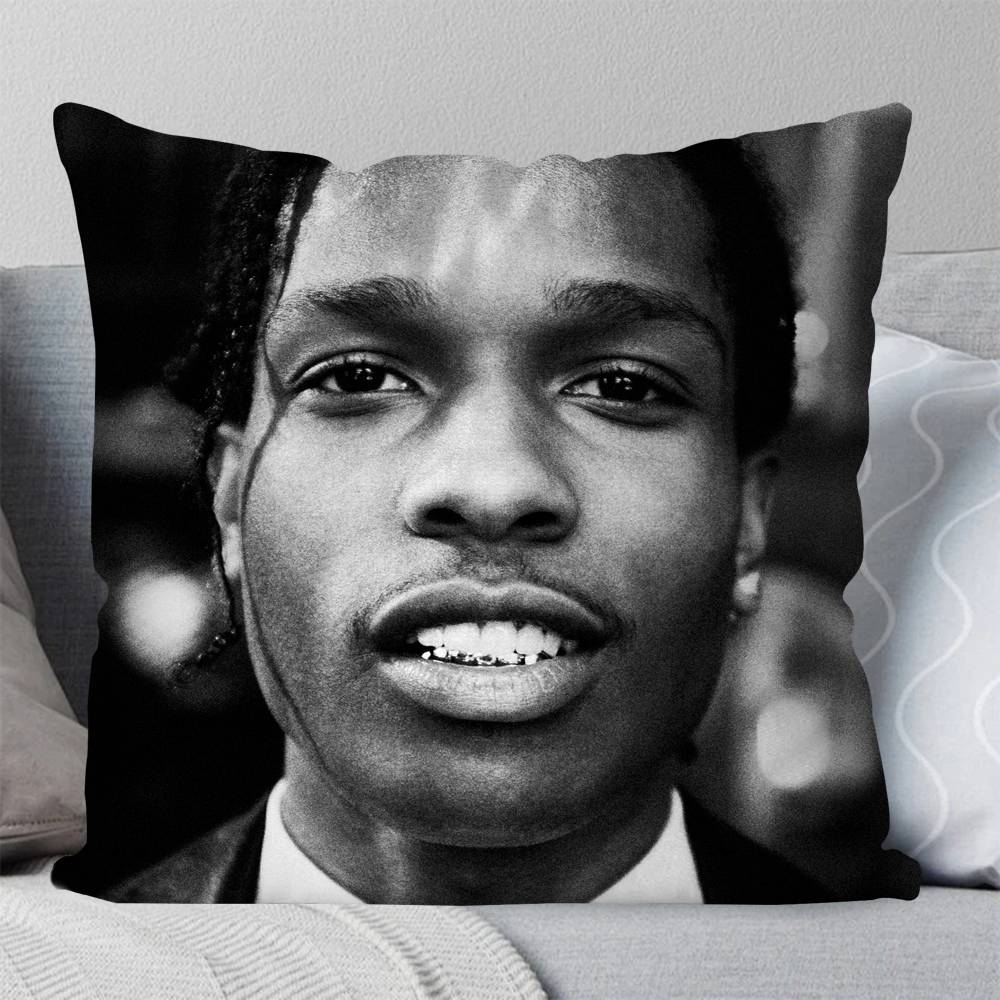 Rapper A-ASAP R-Rocky Pillow Case Square Pillow Bedroom Sofa Leisure Comfort Cushion Car Living Room Home Decoration