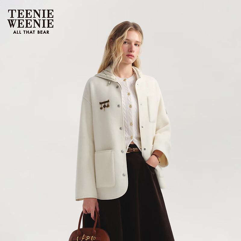 Teenie Weenie Women's Minimalist Hooded Wool Coat