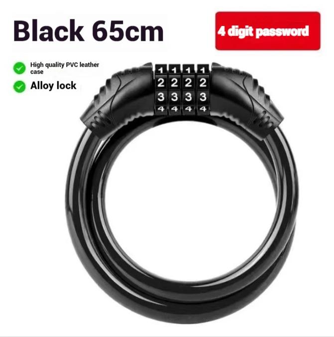 Motorcycle Anti-Theft Combination Locks, Portable Safety Buckles, Electric Vehicle, Steel Cables, Bicycle Accessories