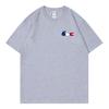 Heavyweight pure cotton white black short sleeved T-shirt with printed text for summer original bottom shirt top