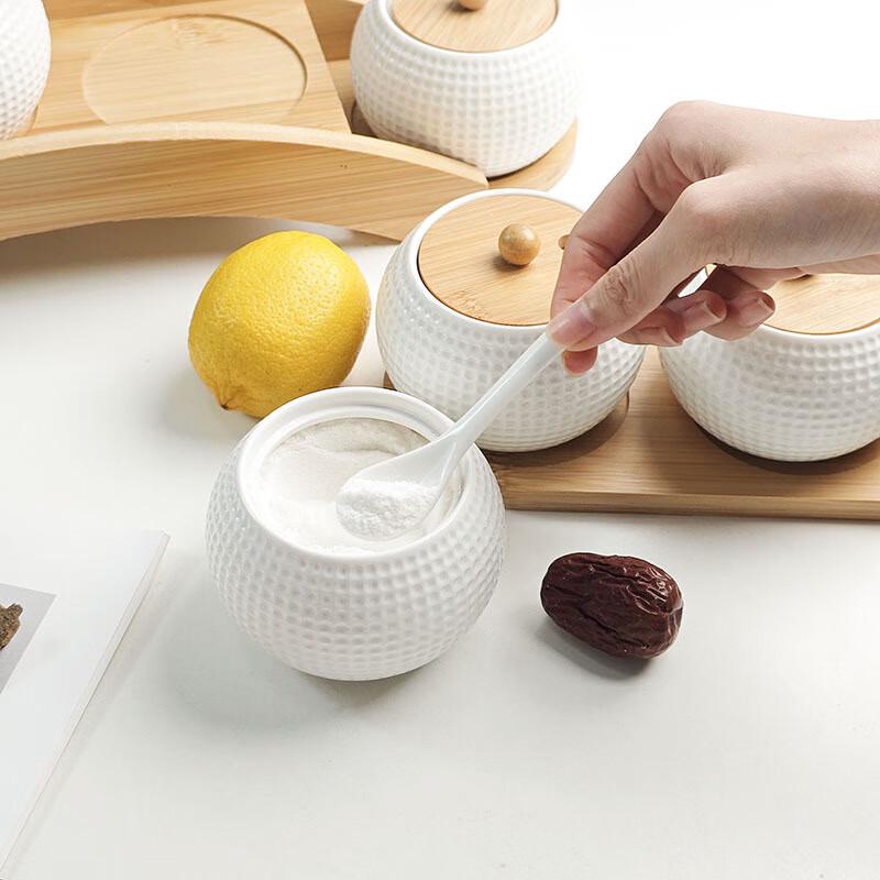 LISM Golf Pattern Seasoning Jars Set of 3