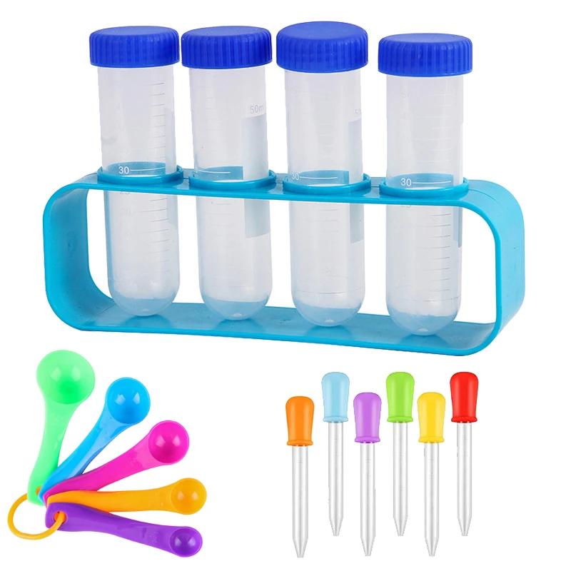 

Игрушки для обучения мелкой моторике Начальная наука Большие пробирки Пипетка Воронка Мерная ложка Для детей Дети Раннее образование