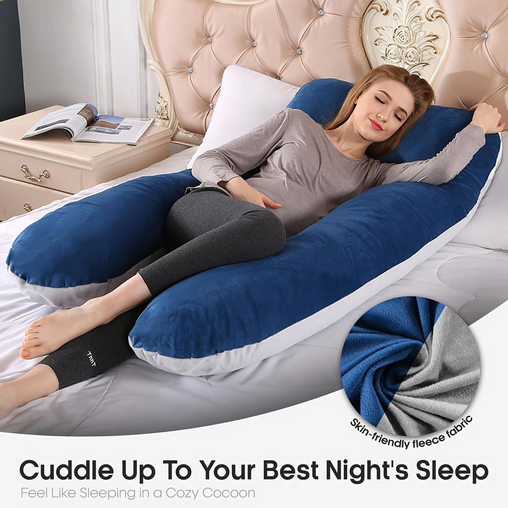 2025 New U-Shaped Extra Large Pregnancy & Adult Luxury Full-Body Maternity Sleep Pillow,Ideal for Side Sleepers