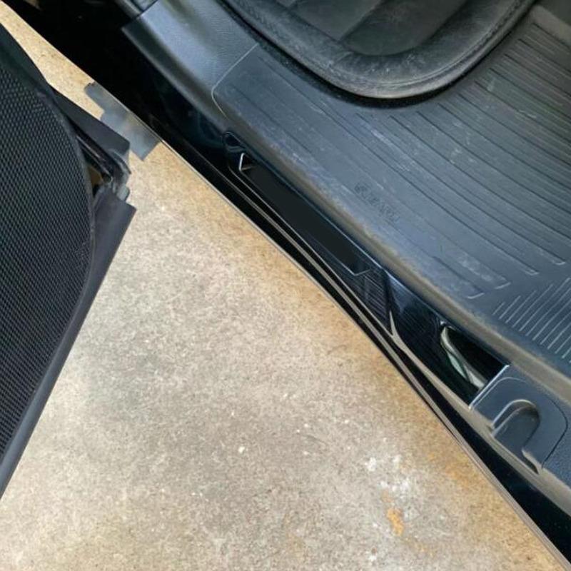 For Subaru Forester 2018      Steel External Door Sill Scuff Plate Cover Threshold Strip Pedal Accessories