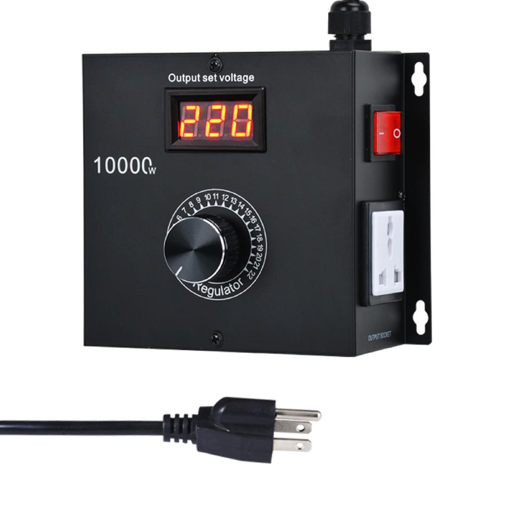 SCR Electronic Temperature Motor FAN Speed Controller High Power Regulator Stepless Regulation LCD Display 10 220V Range