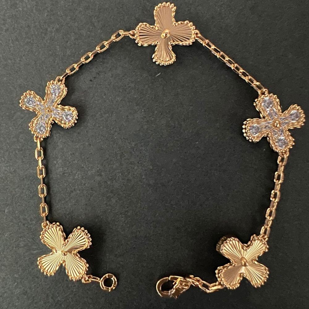 High Version Four-leaf Clover Bracelet Female Mother-of-pearl Agate Five-flower Ladies Bracelet