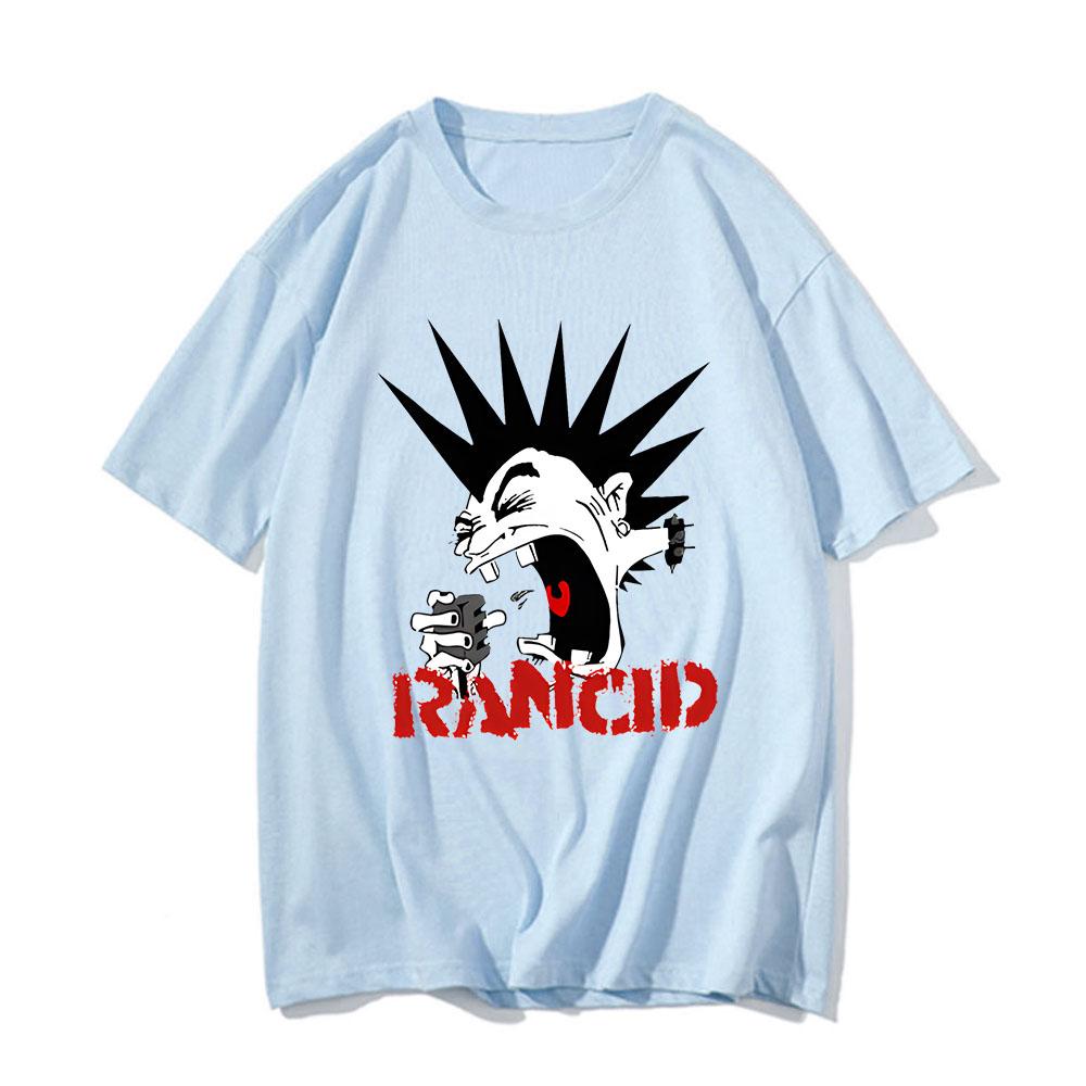 Funko Pop Punk Rancid Microphone Men Graphic Printing Tee-shirt Short Sleeve O-neck Female Male Tshirts Cotton Gift Idea Clothes