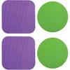 4pcs Jar Opener Gripper Pads, Rubber Jar Grippers Multi-function Jar Opener for Seniors with Weak Hands Kitchen Coasters (Green, Purple)