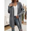 Women Bat Sleeve Cardigan Solid Color Knit Sweater Cardigan Coat