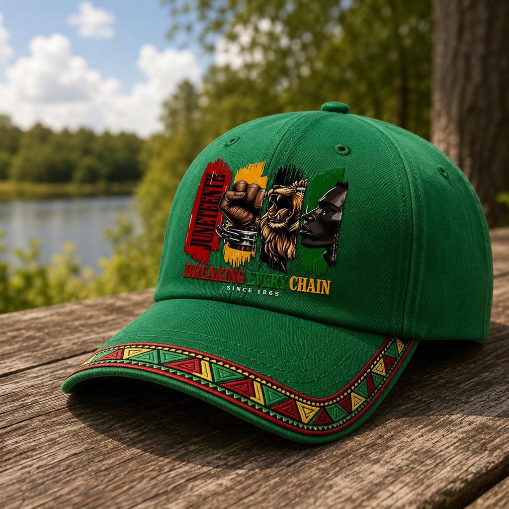 New African Juneteenth pattern print baseball cap outdoor leisure breathable cap men and women