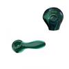 4" Mini 7Hole Glass Smoking Pipe Glass Spoon Smoke Pipes Green Bowl Pipe